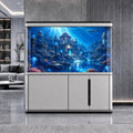 Dreamy Undersea Garden Palace PVC Fish Tank Background 24x12 Inches Underwater Ruins Aquarium Terrarium Background Beard
