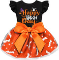 Dog Halloween Outfit Adorable Ruffle Dog Halloween Dress with Elegant Bowknot Tulle Puppy Clothes for Small Medium Dogs 