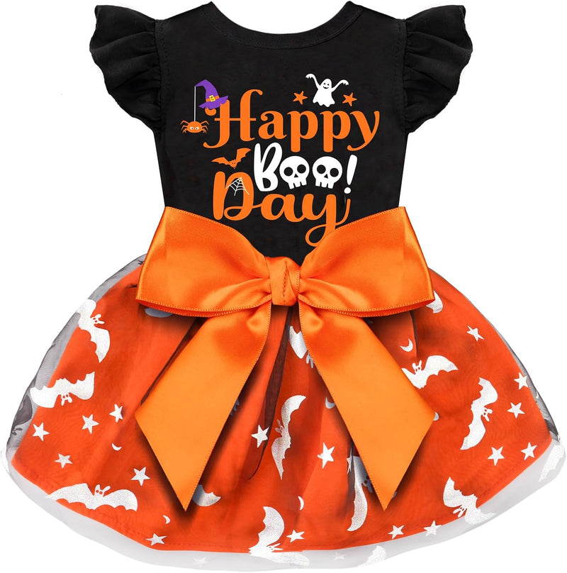 Dog Halloween Outfit Adorable Ruffle Dog Halloween Dress with Elegant Bowknot Tulle Puppy Clothes for Small Medium Dogs 