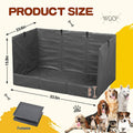 Bhyhok Foldable Dog Litter Box with High Walls, Waterproof Indoor Dog Potty Tray with 4-Inch Baffle, 33.5"×23.6"×15.9" Dogs Pee Pad Holder for Puppies Small and Medium Dogs