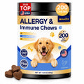 Dog Allergy Chews, Itchy Skin & Paw Licking Support, Probiotics for Dogs, Immune & Gut Health, Seasonal Allergy Formula, Skin & Coat Health, Chicken Flavor Soft Chews, 200 Ct, BlueChampagne