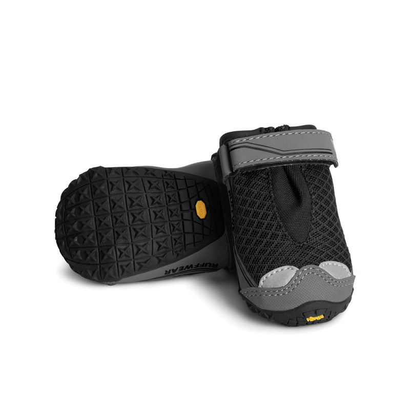 Ruffwear, Grip Trex Dog Shoes, Non-Slip Boots for Hot Pavement & Snow, Weatherproof Paw Protection with Breathable Mesh, Rugged Sole for Hiking, Obsidian Black, 2.00