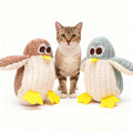 VisnzvLux Cat Chew Toy, Soft Penguin Plush with Yellow Feet, Durable Teething Toy for Kittens and Adult Cats, Boredom Relief