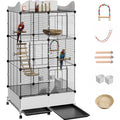 SNAAT Encrypted Bird Cage Large Bird Cages 57-Inch, Top Storage Space, Bottom Splash Guard with Essential Bird Supplies – Durable & Spacious Aviary – Budgies & Cockatiels