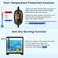 HiTauing Aquarium Heater, 50W/100W/200W/300W/500W Submersible Fish Tank Heater with Over-Temperature Protection and Auto