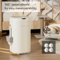 MRBIN Cat Litter Trash can Adsorption Metal, 30L / 7.9gal Automatic Absorbing Bag Diaper Pail, Garbage Bin with Wheels, 
