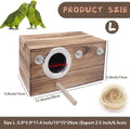 kathson Parakeet Nesting Box,Wooden Cockatiel Breeding Mating Boxes,Parrots Nest House Hut for Cage,Bird Nesting Box for