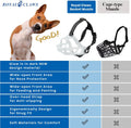 Dog Muzzle, Basket Muzzle for Small Medium Large Dogs, Lightweight Breathable Cage Mouth Cover Prevents Biting & Chewing