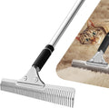 Pet Hair Carpet Rake, Multi-Surface Brush & Broom for Fluffy Rugs & Carpets