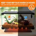 REPTI ZOO 8" X 12" Reptile Heat Pad 24W Fast Heating Pad with Adjustable Thermostat Reptile Heat Mat for Turtles/Hermit 