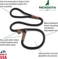 Mendota Pet Slip Leash - Dog Lead and Collar Combo - Made in The USA - Arctic Blue, 3/8 in x 6 ft - for Small/Medium Breeds
