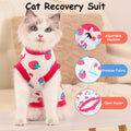 FEimaX Cat Surgery Recovery Suit Cat Onesie Shirt Kitten Clothes After Surgery Spay Surgical Cone of Shame Alternative Surgical Spay Suit for Female Cat, Post-Surgery or Skin Diseases Protection