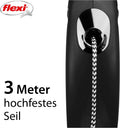 Flexi Automatic Leash New Classic Cat XS 3 M Black