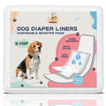 OOMICAT Dog Diapers Liners, 150 Ct, Super Absorbent Booster Pads for Male Dog Wraps and Female Dog Diapers, Lnnovative Hook-and-Loop Tape Design, Super-fit & No Shifting, Small Dog Diaper Pads