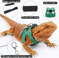 3 Pack Bearded Dragon Leash and Harness Set 3 Size Adjustable Lizard Harness Bearded Dragon Outfits for Reptile Small An