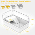 Turtle Tank Starter Kit for Baby Turtle,6.57 Gallon Aquarium Medium