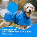 BRKURLEG Dog Raincoat, Waterproof Rain Jacket with Clear Hood for Small Medium and Large Dogs, Adjustable Reflective Pet