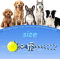 Erhalithegro Interactive Tug of War Rope Toy for Medium & Small Dogs - Outdoor Tether Tug Toy with 1 Knot & Tennis Ball, Puppy Teething Chew Cotton Toy