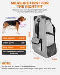 Waterproof Dog Backpack Carrier for Small Dogs Under 22 lb, Grey