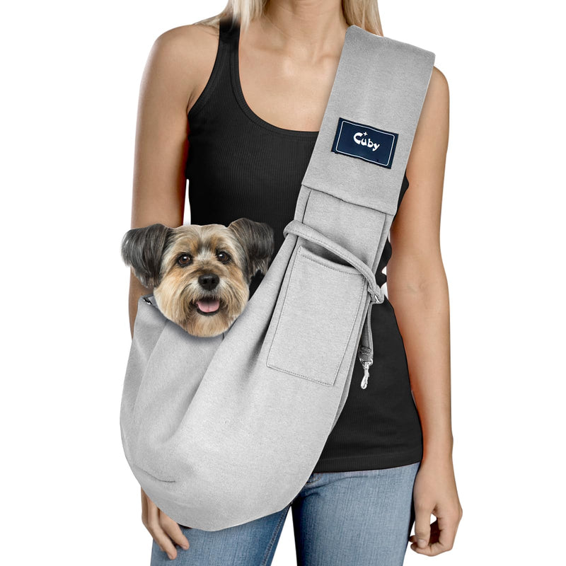 CUBY Dog and Cat Sling Carrier - Hands Free Reversible Pet Papoose Bag - Soft Pouch and Tote Design - Suitable for Puppy, Small Dogs Cats Outdoor