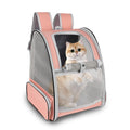 Cat Backpack Carrier,Pet Carrier Airline Approved for Small Dog Cat Puppy Kitten Bunny,Ventilated Mesh Design Animal Backpack for Hiking Camping Travel Bag (Pink)