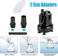 hygger 215 GPH Quick Water Change Aquarium Pump Submersible Fountain Water Pump Fish Tank Pond Drain Transfer Pump with 