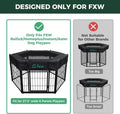 FXW Mesh Top Cover for 32"/40"/45" H 6-Panel Dog Playpen