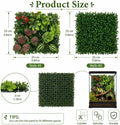 2-Pack Reptile Terrarium Green Plant Background Decor for Amphibian Habitat