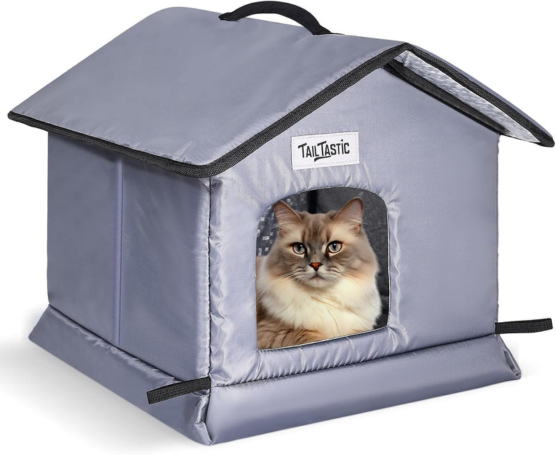 Tailtastic Weather Outdoor Cat House, Higher Seams Keep Ground Water Out