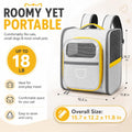 Vivicreate Cat Backpack Carrier for Dogs and Cats Kittens Rabbits, Foldable Mesh, Cat Carrier Backpack 15 Lbs, Pet Backpack Carrier for Walking, Camping and Cycling (Gray)
