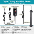 hygger Marine Aquarium Heater 50W 100W 200W 300W 500W,Titanium Heater with Temperature Calibration,Digital LED Controlle