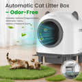 OROLEY Self Cleaning Litter Box, Automatic Litter Box,Odor Control Robot, Cat Ears Design,APP Real-Time Monitor, Cat Lit