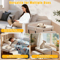 Dog Window Perch with Removable Stairs, Cat Window Seat with Cushioned Platform, Non-Slip Bedside Foam Pet Bed for Cats 