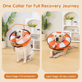 Avont 2-in-1 Inflatable Dog Cone Collar with Transparent Shield, Soft Donut E-Collar Alternative After Surgery to Stop Licking, Recovery Cone for Large Dogs - Swimring (L)