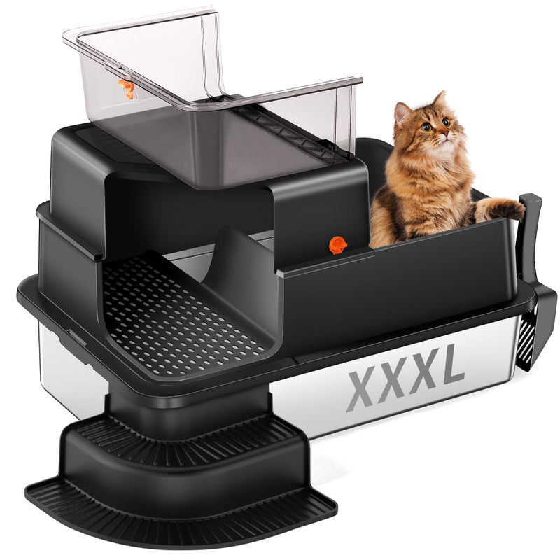 Bartuke XXXL Stainless Steel Litter Box, 28