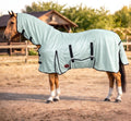 RESISTANCE Horse Fly Sheet with Neck Cover & Belly Wrap, Lightweight Breathable UV Protection Fly Sheet for Horses, Silv