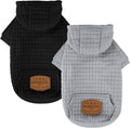 2 Pack Dog Hoodie Sweaters for Small Medium Dogs Warm Dog Clothes for Large Dogs Soft Waffle-Like Laminated Sweatshirt B