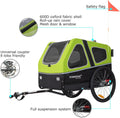 DOGGYHUT® S-Line XL Pet Bike Trailer & Stroller for Large Dogs Up to 100 lbs, Folding Dog Cart with Shock-Absorbing Susp