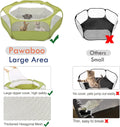 Pawaboo Small Animal Playpen with Zippered Cover,Green