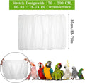 Elegaperma 2 Pcs Bird Cage Netting Seed Catcher, Adjustable Skirt Bird Cage Net White Polyester Splash Guard for Parrot Finch Cages