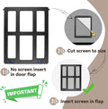 Billionchains Dog Door for Screen Door with Magnetic Auto-Close, Lockable Doggy Door for Screen Door, Pet Easy Access for Sliding Screen Door