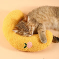 Little Pillow for Cats Puppies Ultra Soft Fluffy Pet Calming Toy Half Donut Cuddler for Joint Relief Sleeping Improve Ma