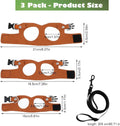 KABASI 3 Size Adjustable Bearded Dragon Harness Leash Set