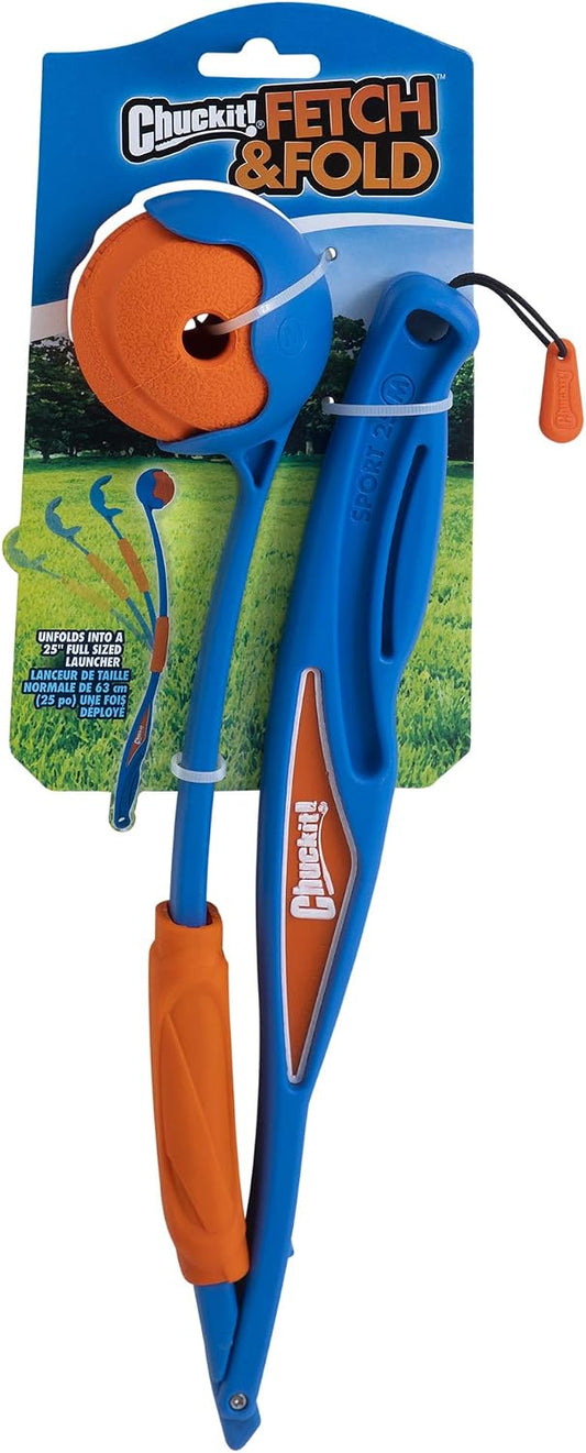 Chuckit! Fetch and Fold Mini 18M Launcher with Medium 2.5in Ball