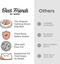 Best Friends by Sheri The Original Calming Donut Dog Bed for Medium Dogs up to 45 lbs, Shag Faux Fur, Taupe, Medium, 30" x 30"