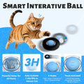 ORSDA Cat Toys, Interactive Fast Rolling Ball in Pouch, Hide and Seek for Indoor Cats, Motion Chirping Activated Moving Ball, 7 Holes Mat Mouse Catching Game