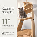 65" Tall 6-Level Cat Ladder for Window & wall | Fits Cats up to 20 lbs |cat Stairs for Window with 55° Gentle Incline | Requires 43" Floor Clearance | No-Drill