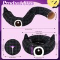 Halloween Cat Tunnel,33.8”Cat Beds Cave for Indoor Cats with Hanging Ball