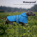 Weesiber Dog Raincoat, Waterproof Dog Rain Jacket with Leash Hole, Reflective Puppy Rainwear Hooded Pet Poncho Slicker f