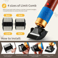 CGOLDENWALL Dog Hair Clipper for Grooming 200W Pet Clipper Kit with Spare Blade, Low Noise&Vibration, Animal Grooming Trimmer for Cat Sheep Dog 110-240V